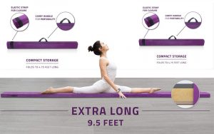 Milliard Folding Balance Beam Extra Long Competition Style Gymnastics