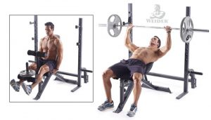 Weider Pro 395 B Olympic Bench For Home Gym