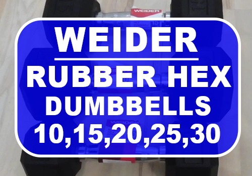 Weider Rubber Hex Dumbbells