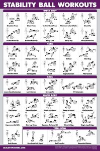 Double Sided yoga ball poster