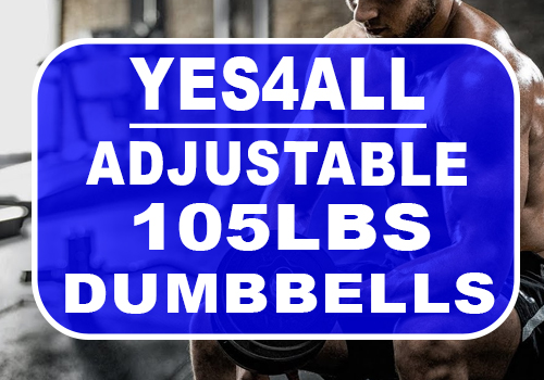 Yes4All Adjustable 105lbs Dumbbells